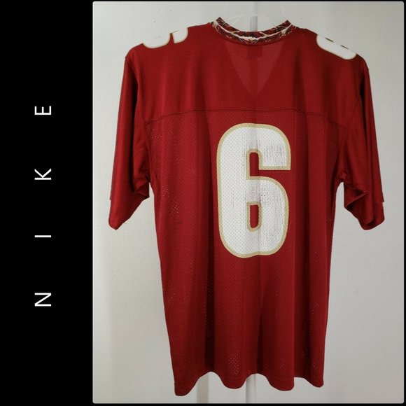 Nike Men Short Sleeve #6 Jersey Size Large Red - Picture 6 of 7